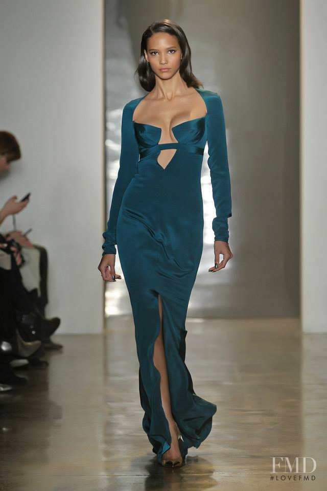 Cora Emmanuel featured in  the Cushnie Et Ochs fashion show for Autumn/Winter 2014