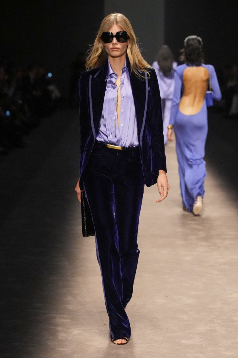 Ida Heiner featured in  the Tom Ford fashion show for Spring/Summer 2024