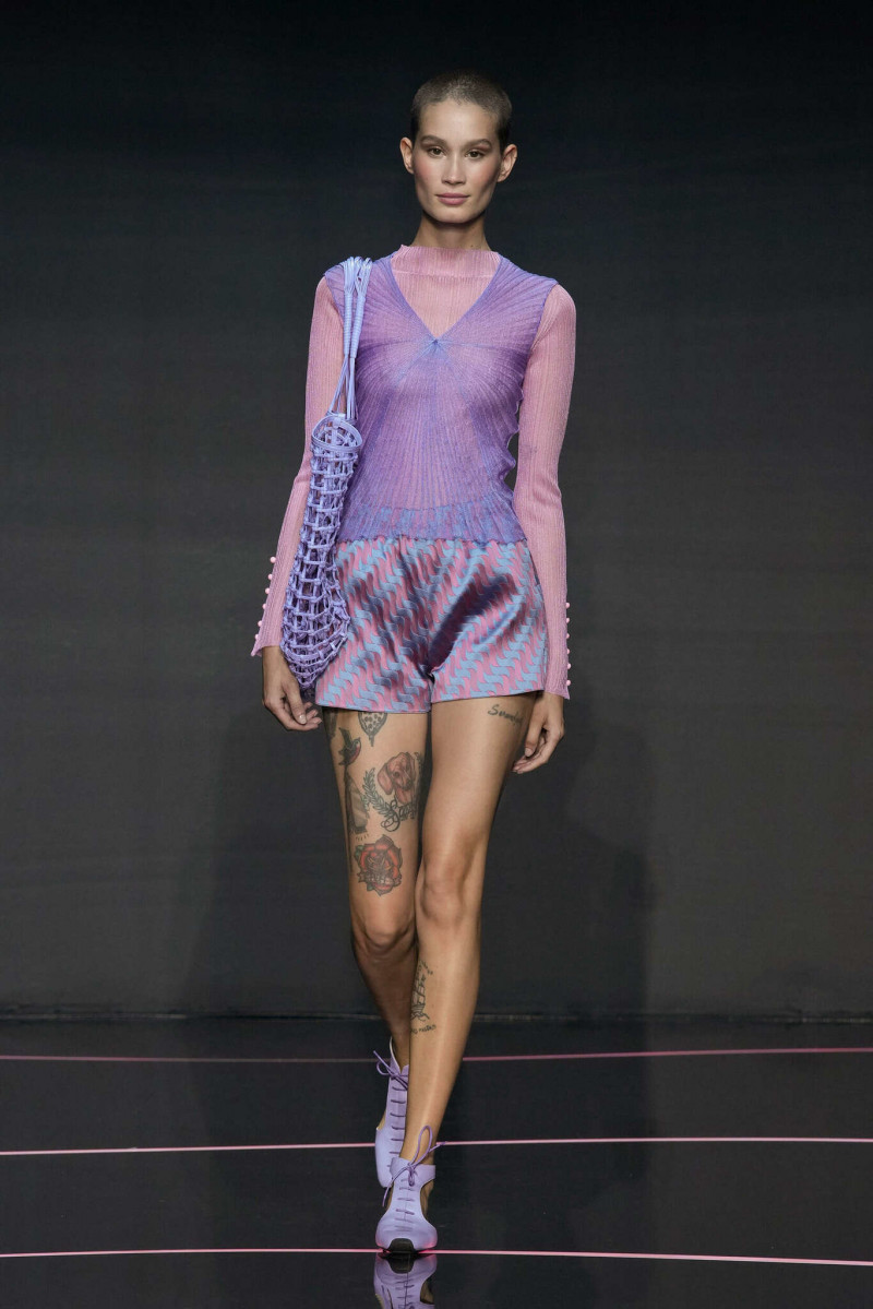 Katia Andre featured in  the Emporio Armani fashion show for Spring/Summer 2024