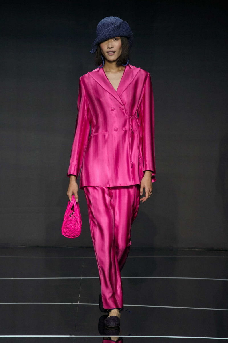 Wendy Huang featured in  the Emporio Armani fashion show for Spring/Summer 2024