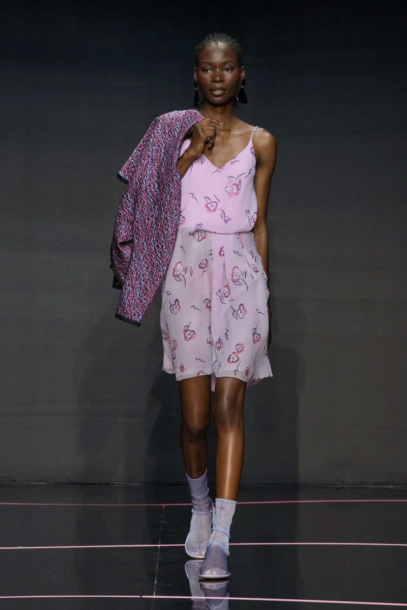 Aitiola Akinola featured in  the Emporio Armani fashion show for Spring/Summer 2024