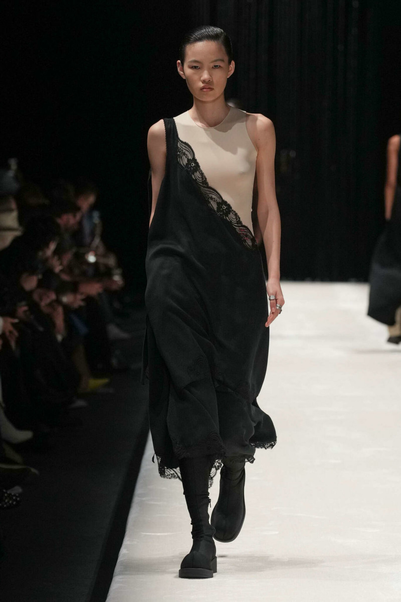 Yanan Wan featured in  the MM6 Maison Martin Margiela fashion show for Spring/Summer 2024