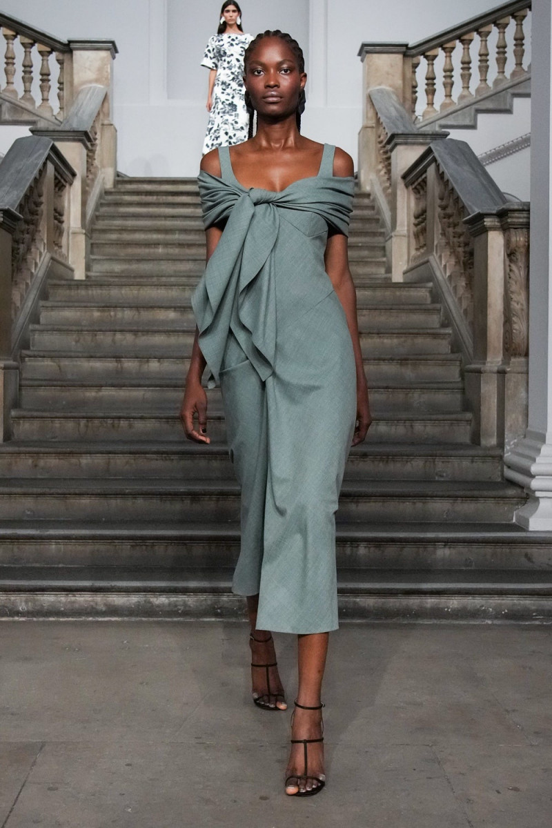 Feyi May featured in  the Emilia Wickstead fashion show for Spring/Summer 2024