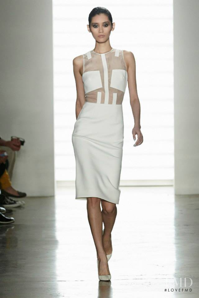 Ming Xi featured in  the Cushnie Et Ochs fashion show for Spring/Summer 2014