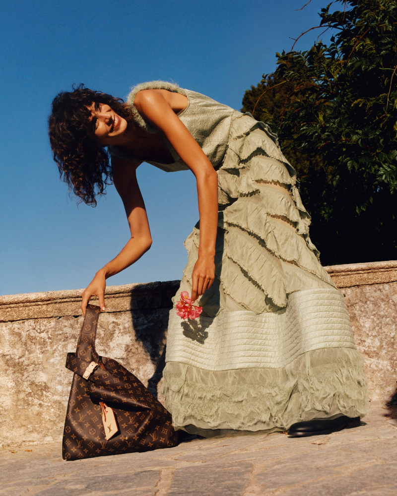 Mica Arganaraz featured in  the Louis Vuitton Louis Vuitton Women\'s Cruise 2024 Campaign advertisement for Cruise 2024