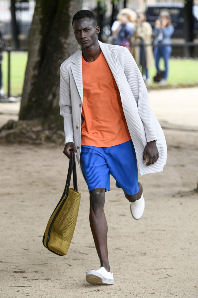 Mouhamed Ndiaye featured in  the Homme Plissé Issey Miyake fashion show for Spring/Summer 2020