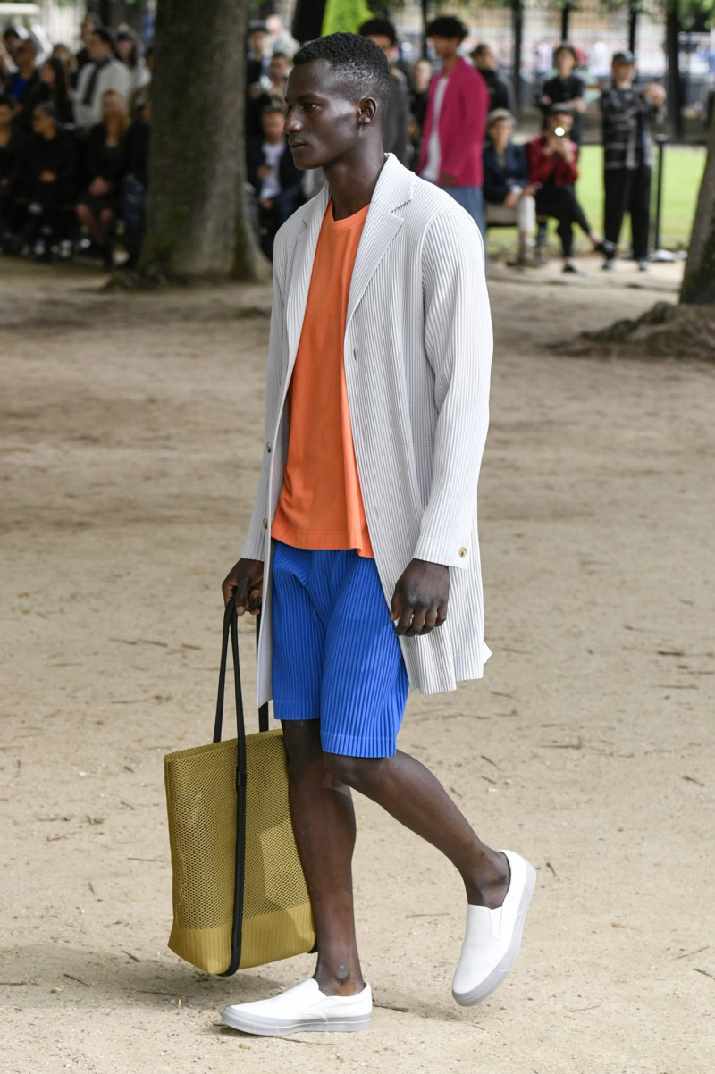 Mouhamed Ndiaye featured in  the Homme Plissé Issey Miyake fashion show for Spring/Summer 2020