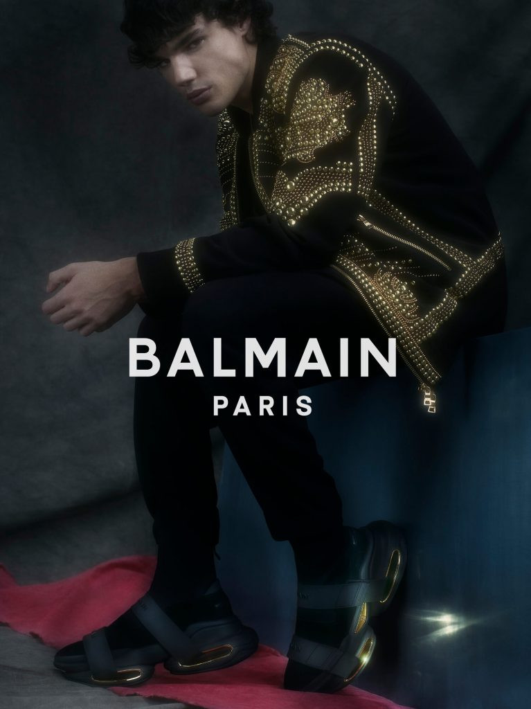 Balmain advertisement for Resort 2022