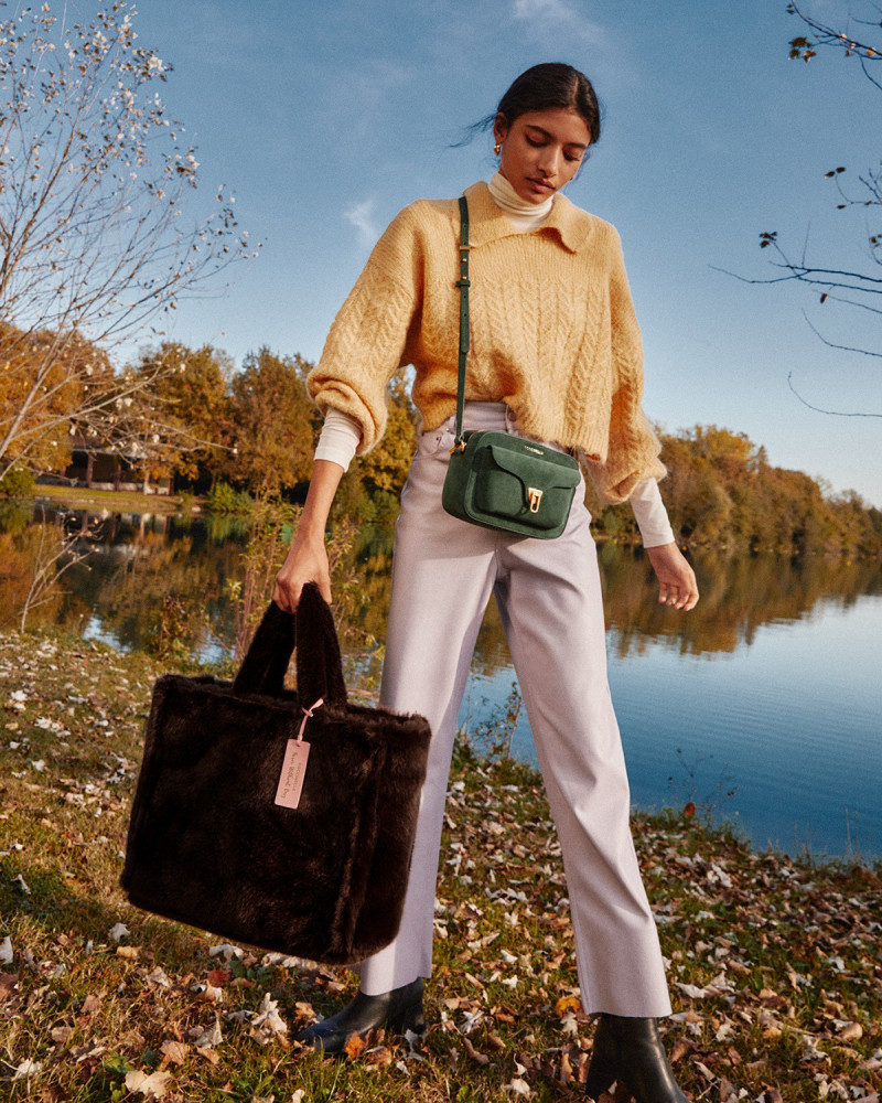 Maria Khan featured in  the Coccinelle advertisement for Autumn/Winter 2020