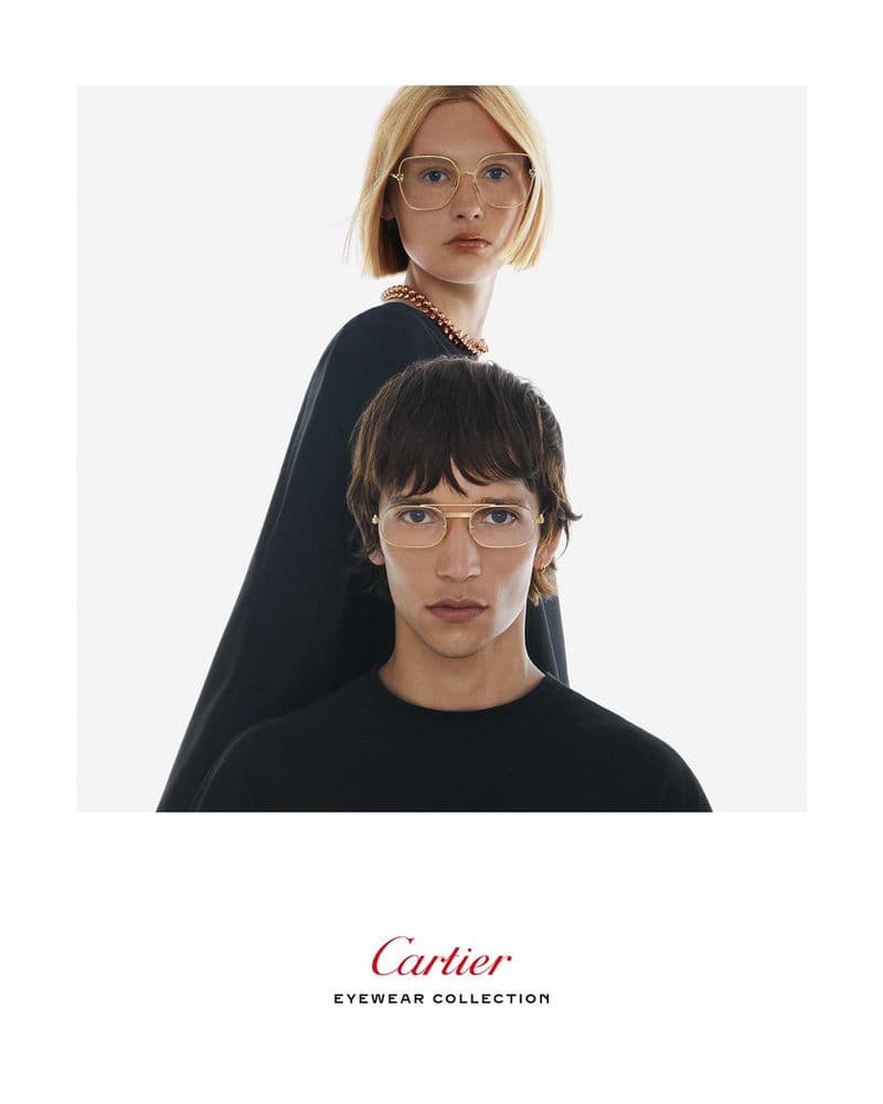Elisa Nijman featured in  the Cartier Eyewear advertisement for Autumn/Winter 2022