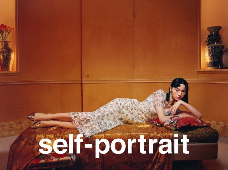 Maggie Yu featured in  the Self Portrait Lunar New Year 2023 advertisement for Spring 2023