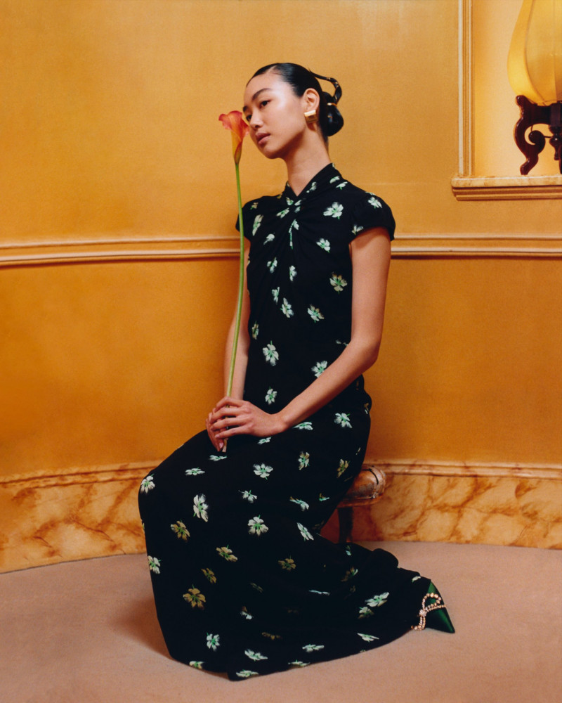 Maggie Yu featured in  the Self Portrait Lunar New Year 2023 advertisement for Spring 2023