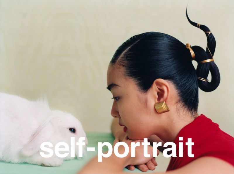 Maggie Yu featured in  the Self Portrait Lunar New Year 2023 advertisement for Spring 2023