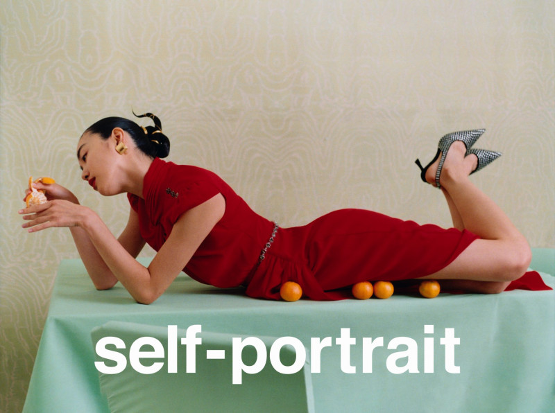 Maggie Yu featured in  the Self Portrait Lunar New Year 2023 advertisement for Spring 2023