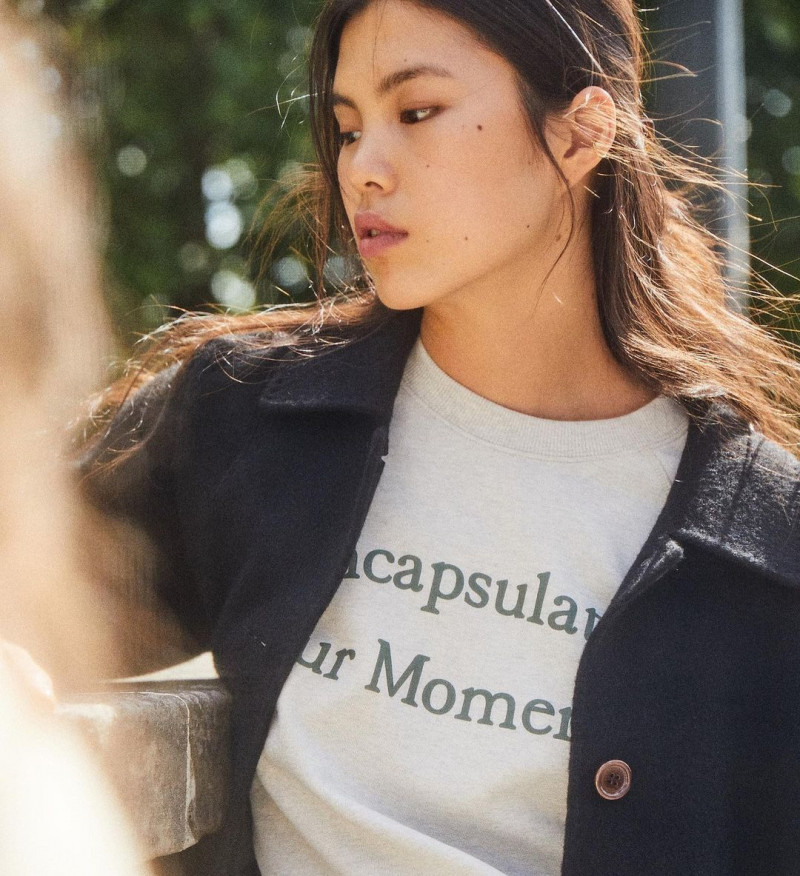 Maggie Yu featured in  the Howus advertisement for Fall 2022