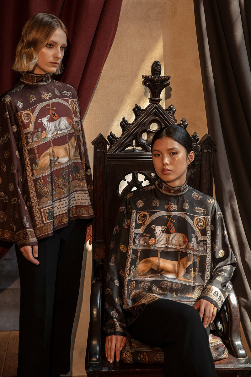 Maggie Yu featured in  the Sabina Savage advertisement for Autumn/Winter 2021