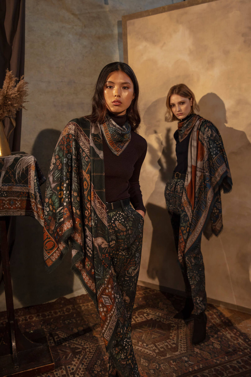 Maggie Yu featured in  the Sabina Savage advertisement for Autumn/Winter 2021