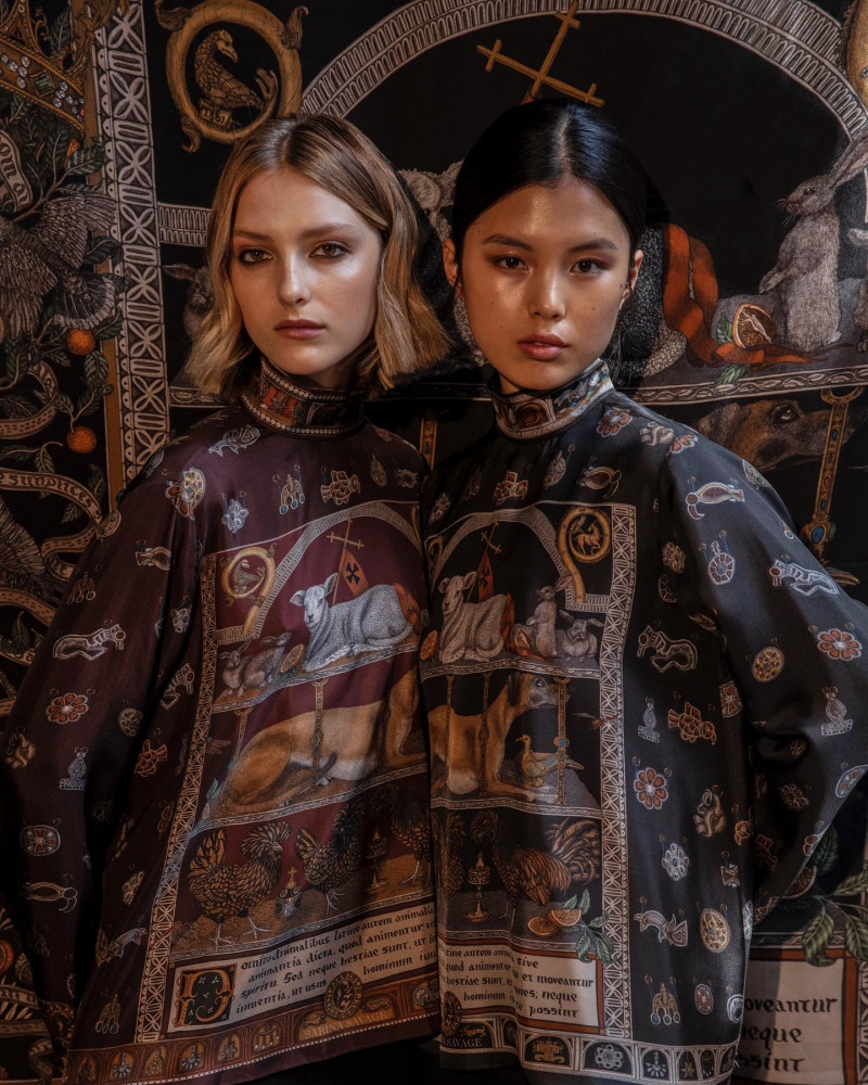 Maggie Yu featured in  the Sabina Savage advertisement for Autumn/Winter 2021