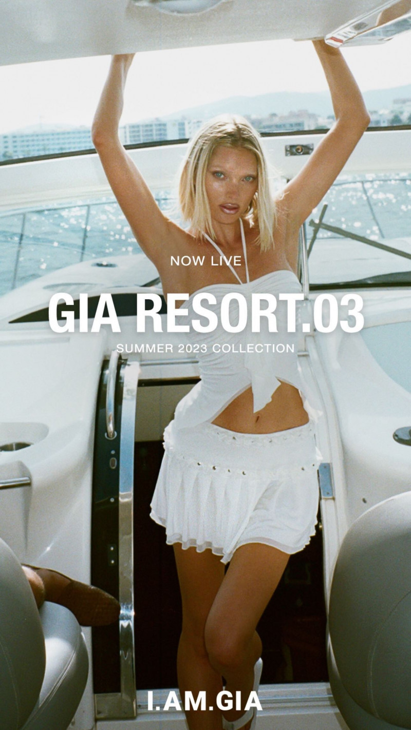 Elsa Hosk featured in  the I.AM.GIA lookbook for Resort 2023
