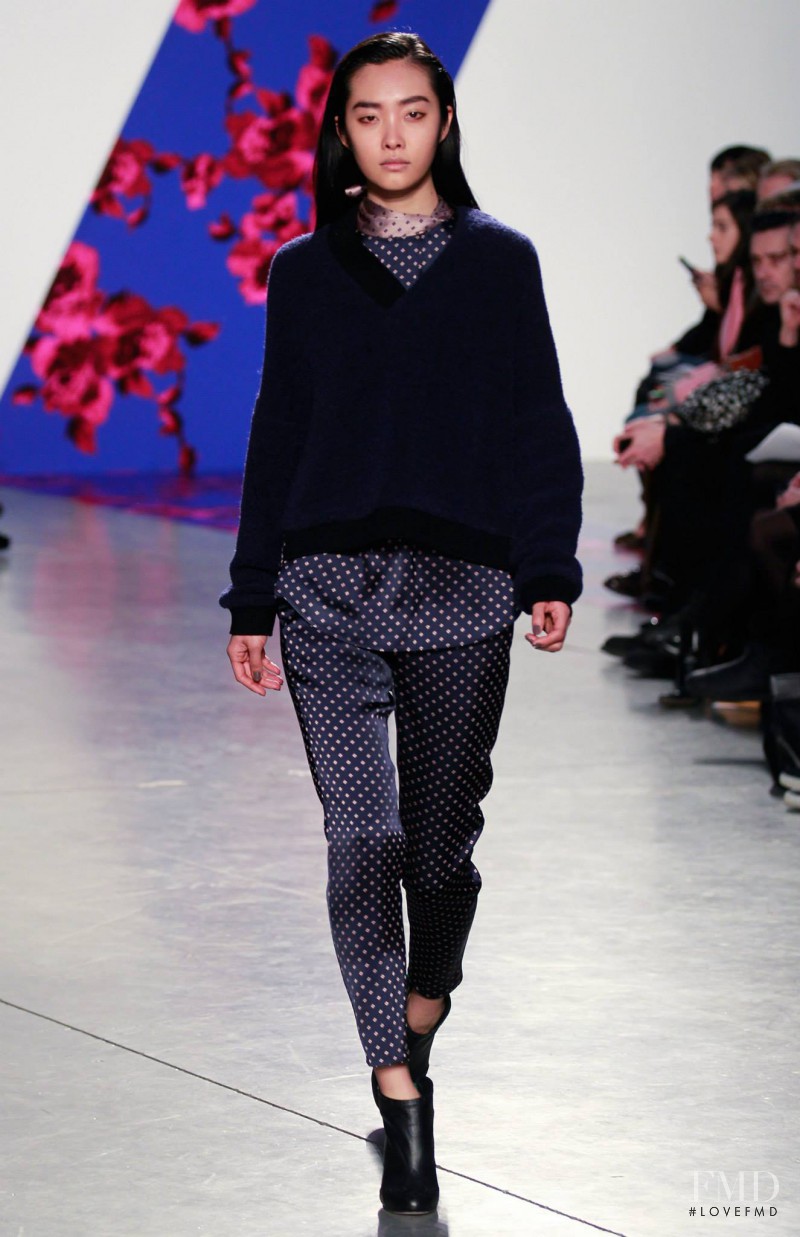 Ji Young Kwak featured in  the Thakoon fashion show for Autumn/Winter 2014