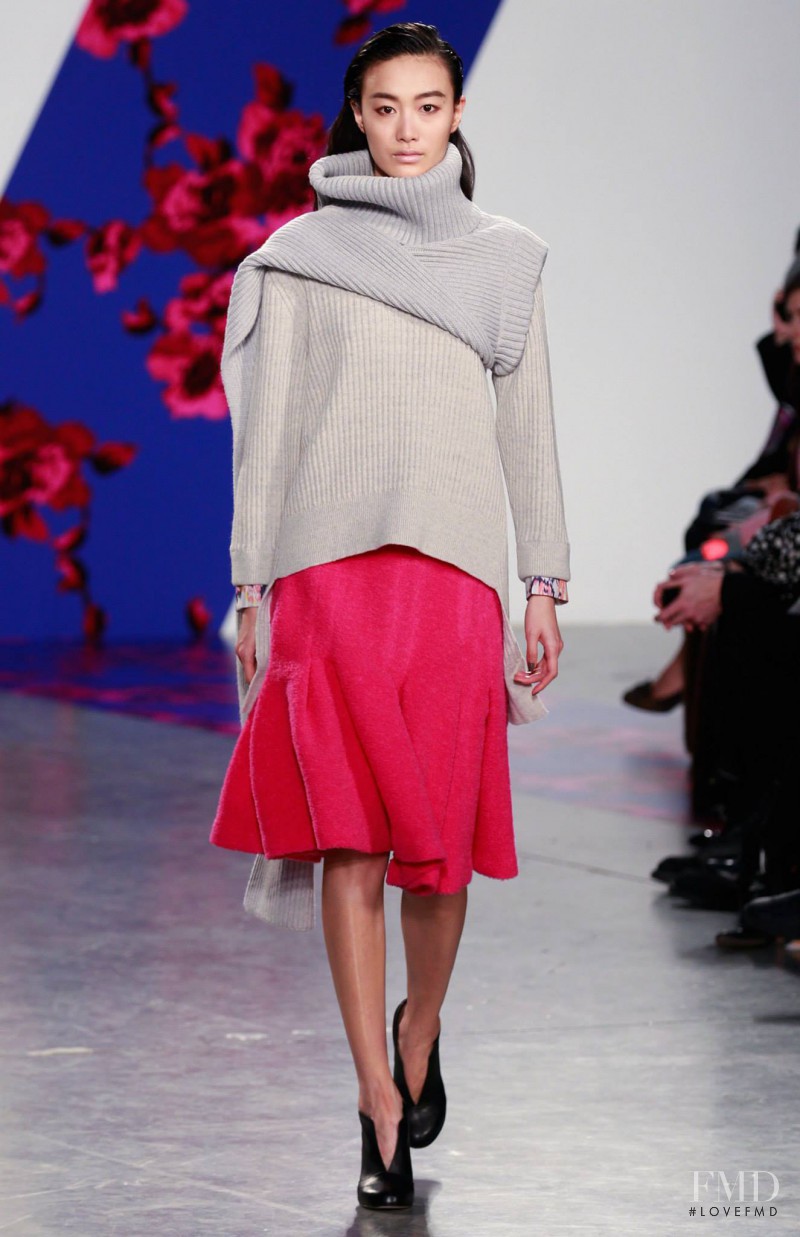 Shu Pei featured in  the Thakoon fashion show for Autumn/Winter 2014