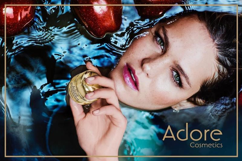 Erin Heatherton featured in  the Adore Cosmetics advertisement for Autumn/Winter 2016