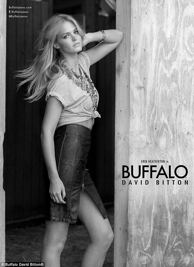 Erin Heatherton featured in  the Buffalo by David Bitton advertisement for Autumn/Winter 2014
