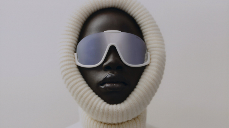 Naomi Apajok featured in  the Moncler For the Love of Winter advertisement for Autumn/Winter 2023