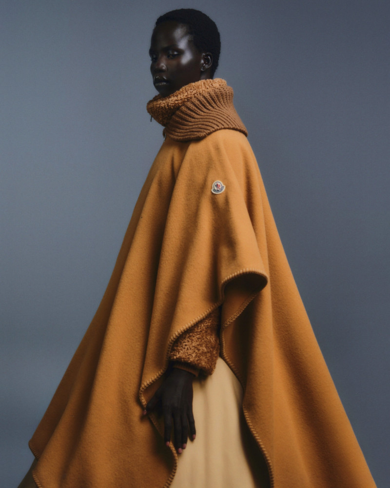 Naomi Apajok featured in  the Moncler For the Love of Winter advertisement for Autumn/Winter 2023