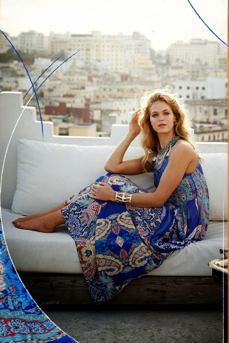 Erin Heatherton featured in  the Anthropologie catalogue for Spring/Summer 2014