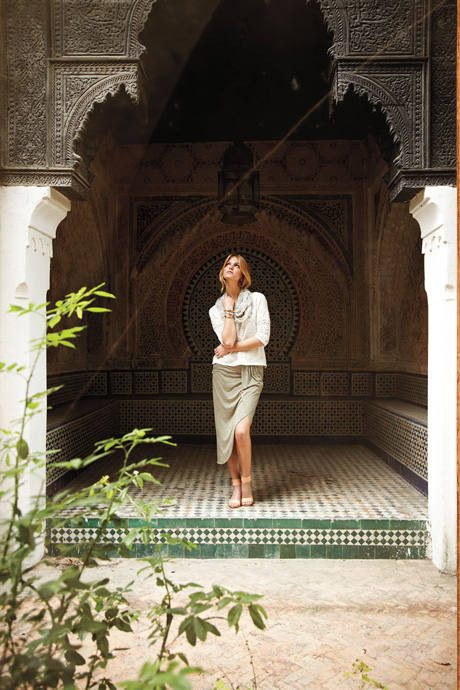 Erin Heatherton featured in  the Anthropologie catalogue for Spring/Summer 2014