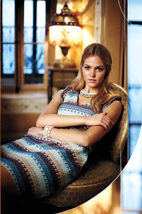 Erin Heatherton featured in  the Anthropologie catalogue for Spring/Summer 2014