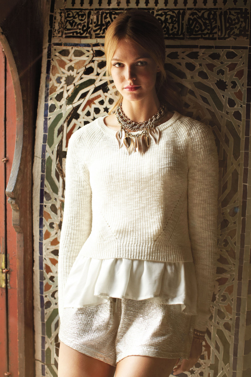 Erin Heatherton featured in  the Anthropologie catalogue for Spring/Summer 2014