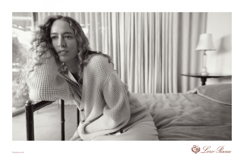 Raquel Zimmermann featured in  the Loro Piana advertisement for Autumn/Winter 2023