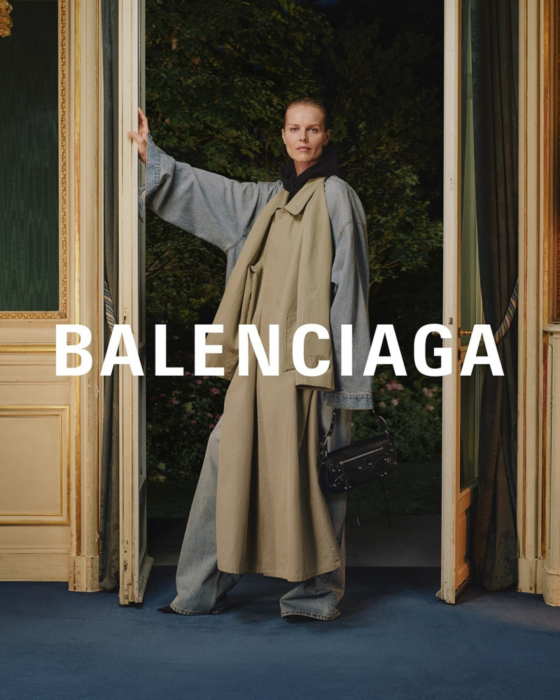 Eva Herzigova featured in  the Balenciaga advertisement for Spring 2024