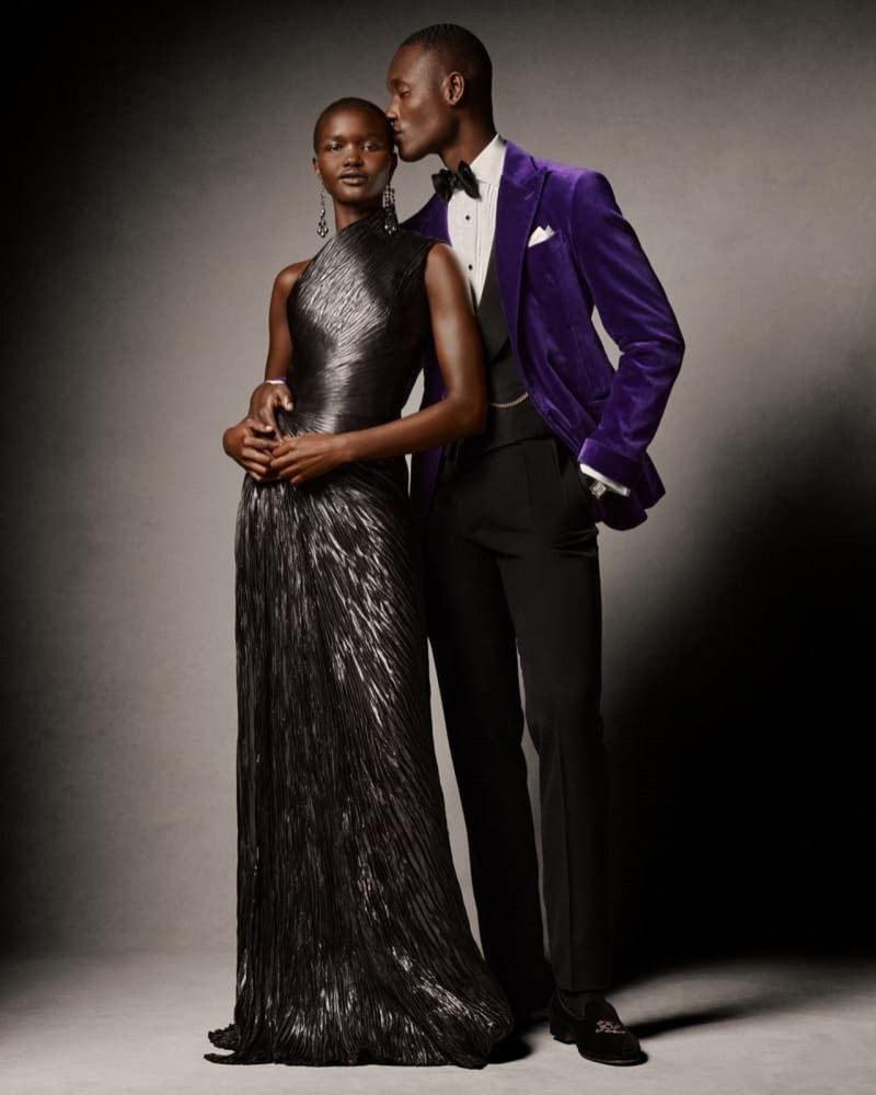 Akon Changkou featured in  the Ralph Lauren advertisement for Holiday 2023