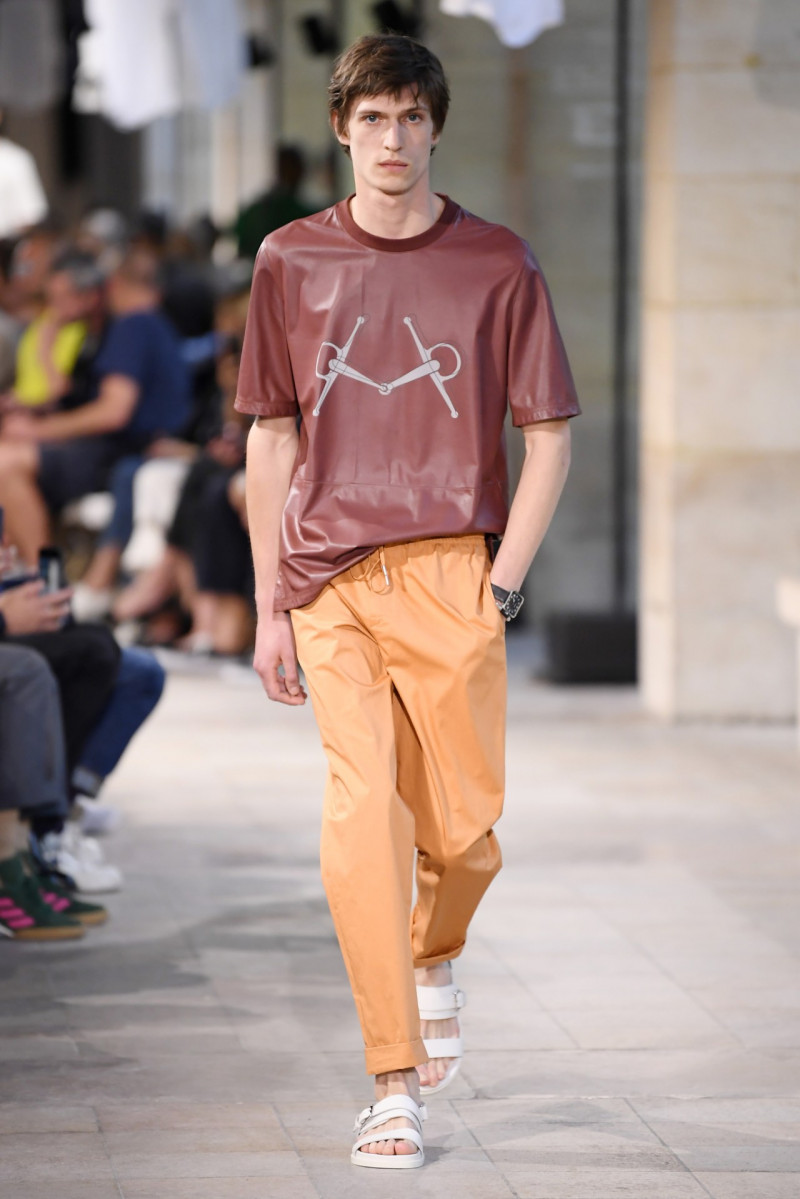 Edoardo Sebastianelli featured in  the Hermès fashion show for Spring/Summer 2019