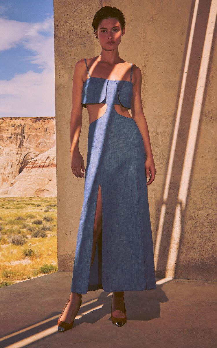 Grace Elizabeth featured in  the Alexis advertisement for Resort 2024
