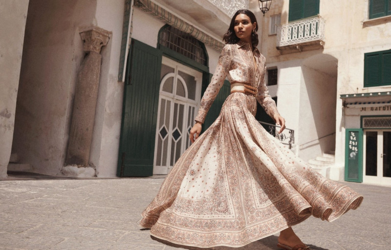 Barbara Valente featured in  the Zimmermann advertisement for Resort 2024