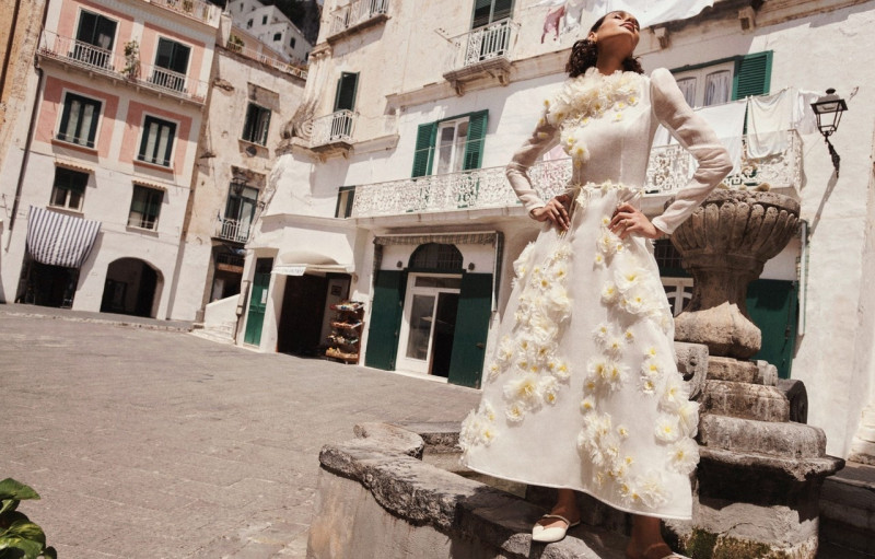 Barbara Valente featured in  the Zimmermann advertisement for Resort 2024