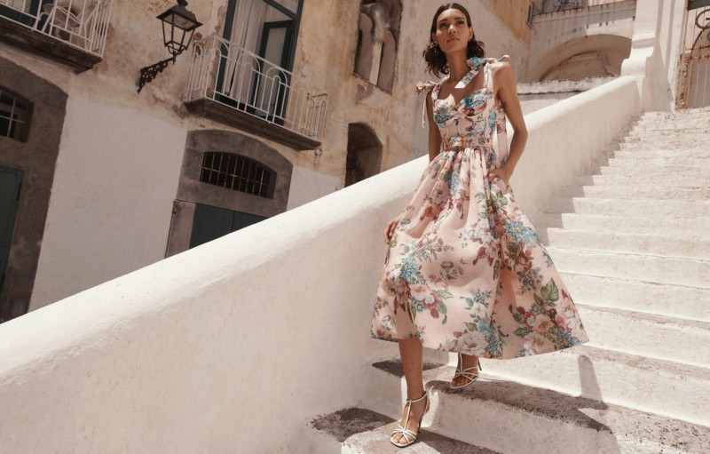 Barbara Valente featured in  the Zimmermann advertisement for Resort 2024