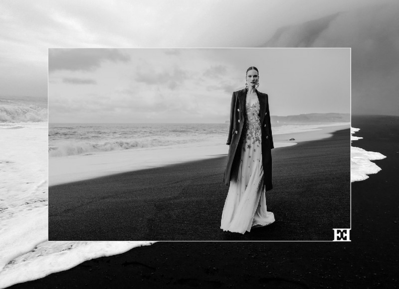 Kinga Trojan featured in  the Escada advertisement for Autumn/Winter 2023