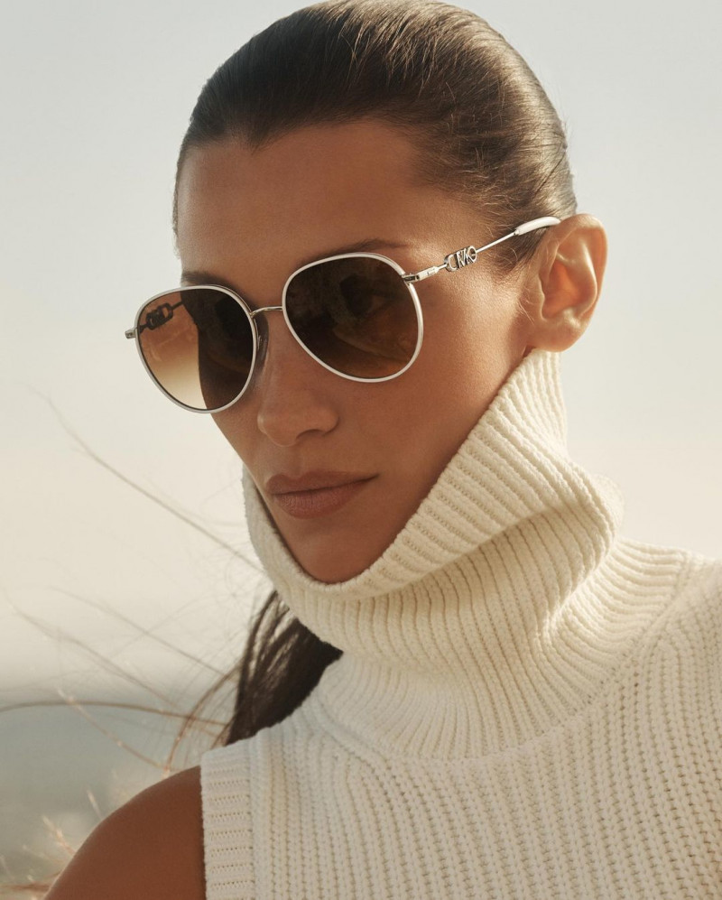 Bella Hadid featured in  the Michael Kors Collection advertisement for Spring/Summer 2023