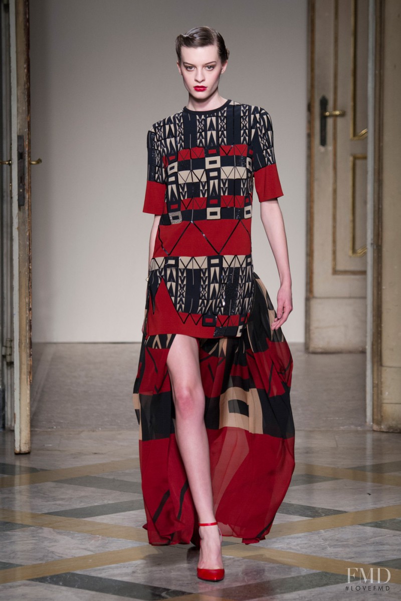 Cristina Mantas featured in  the Angelo Marani fashion show for Autumn/Winter 2014
