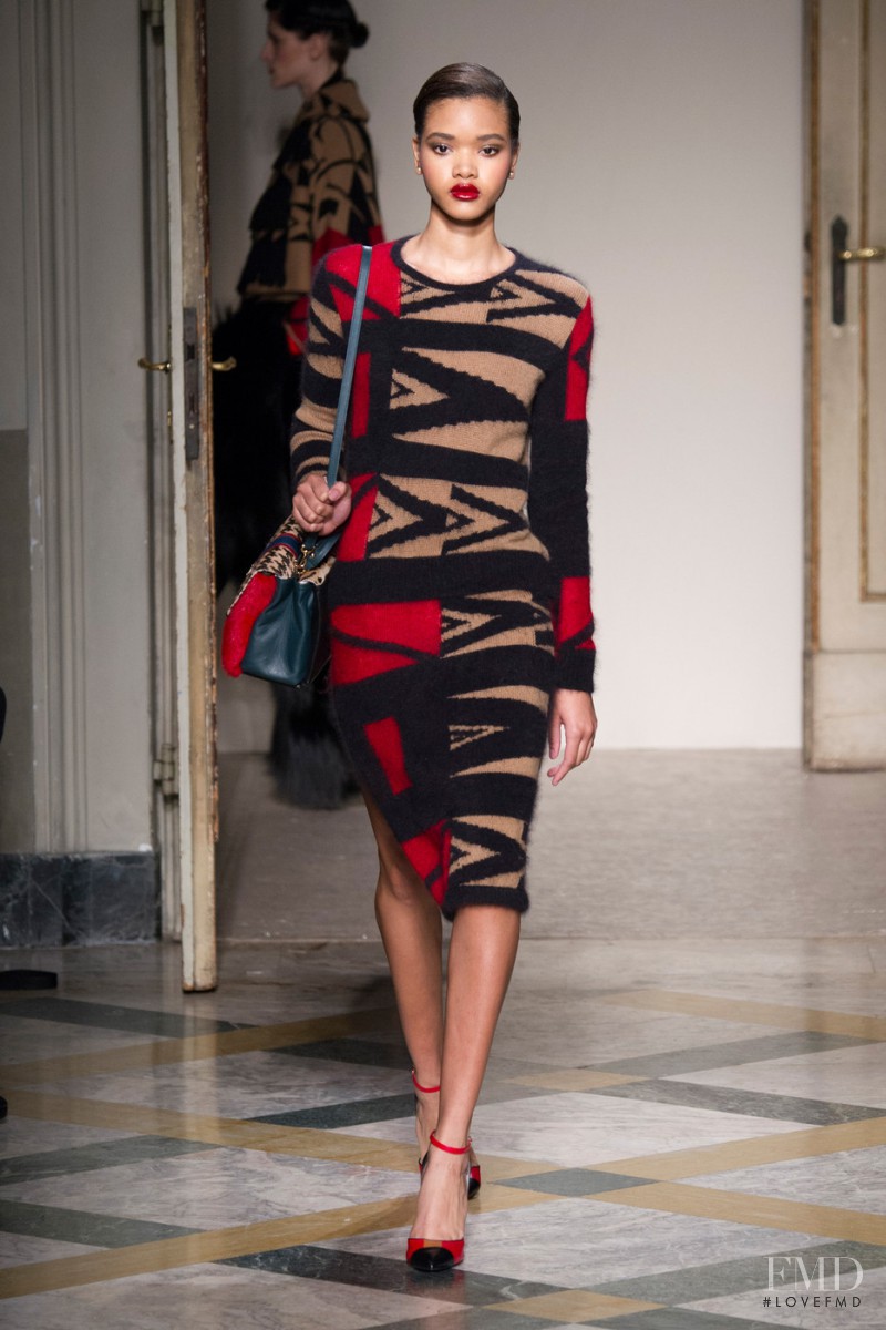 Iesha Hodges featured in  the Angelo Marani fashion show for Autumn/Winter 2014