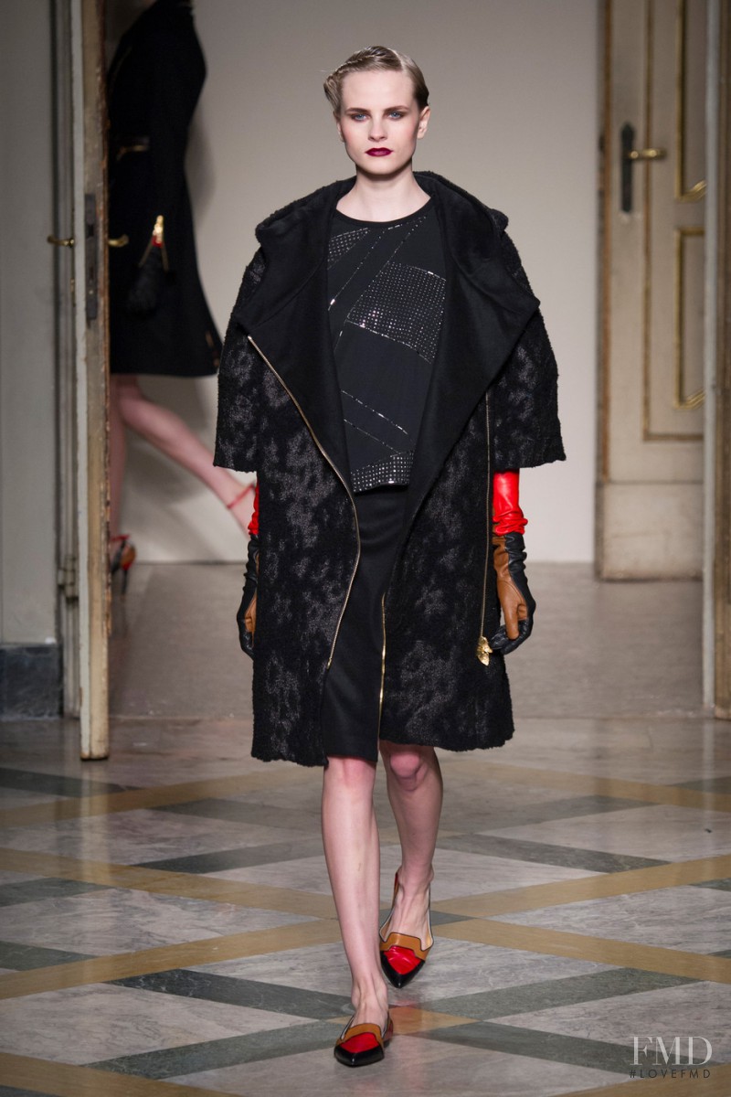 Kristina Petrosiute featured in  the Angelo Marani fashion show for Autumn/Winter 2014