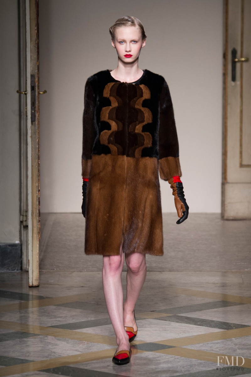 Alexandra Titarenko featured in  the Angelo Marani fashion show for Autumn/Winter 2014