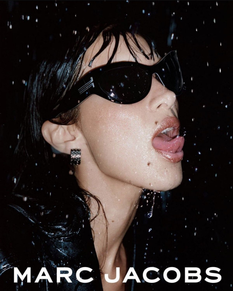 Bella Hadid featured in  the Marc Jacobs Eyewear advertisement for Spring/Summer 2023