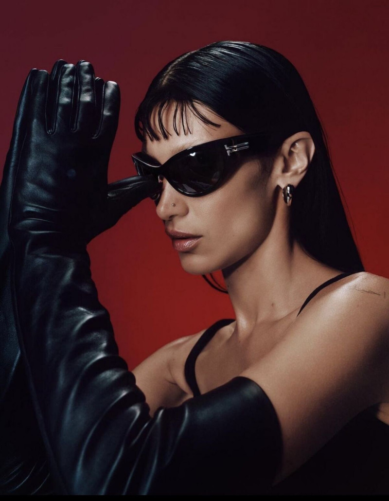 Bella Hadid featured in  the Marc Jacobs Eyewear advertisement for Spring/Summer 2023