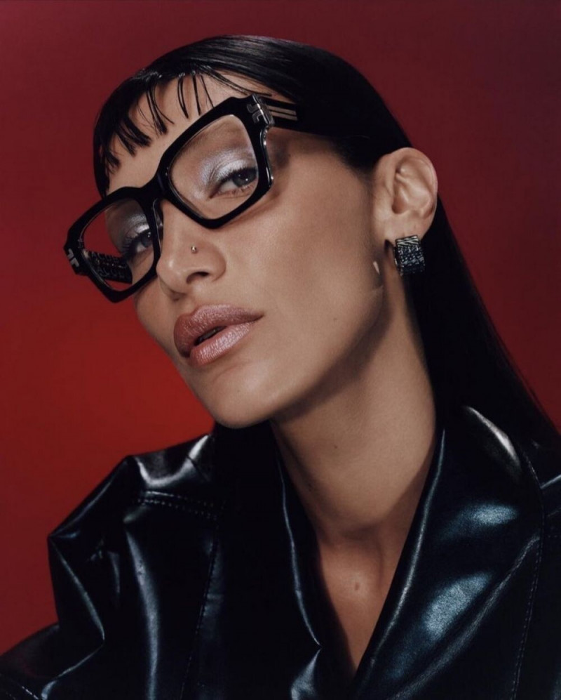 Bella Hadid featured in  the Marc Jacobs Eyewear advertisement for Spring/Summer 2023